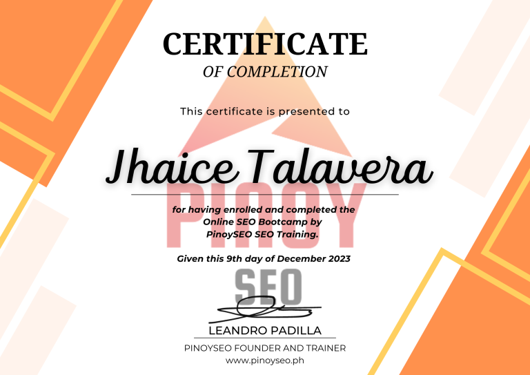 PinoySEO-certificate